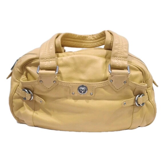 Marc Jacobs  Heidi Turnlock Buttery Yellow Leather Shoulder Slouchy Bag Satchel - Picture 1 of 10